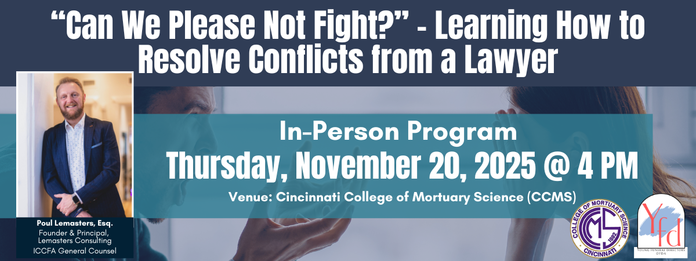 In-Person: “Can We Please Not Fight?” - Learning How to Resolve Conflicts from a Lawyer